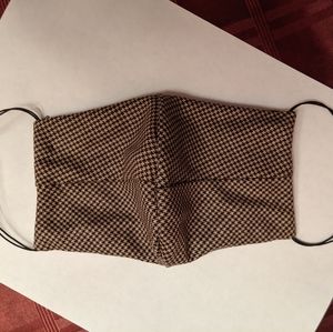Hand made houndstooth Masks black/beige